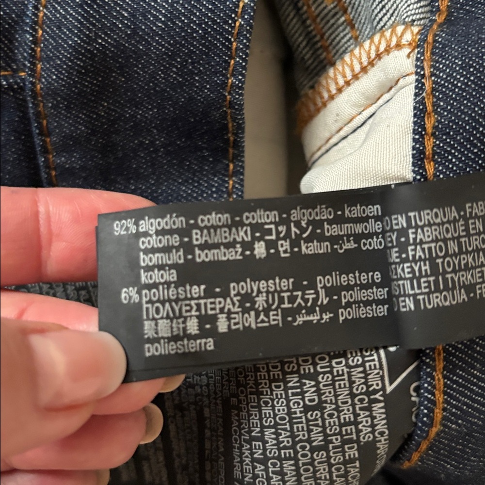 NWT Zara Indigo Dark Wash High Rise Staight Leg Cropped Jeans Sz 6 - Picture 7 of 8